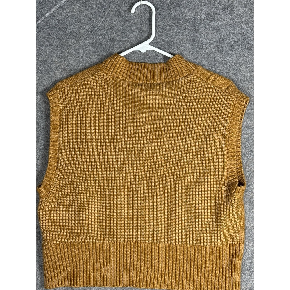 SINCERELY JULES‎ Cropped Boxy Cable Knit Sweater Vest Sz M Academia - Picture 8 of 8